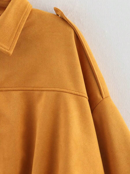 Isabella | Giacca in pelle scamosciata vintage