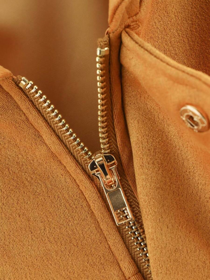 Isabella | Giacca in pelle scamosciata vintage