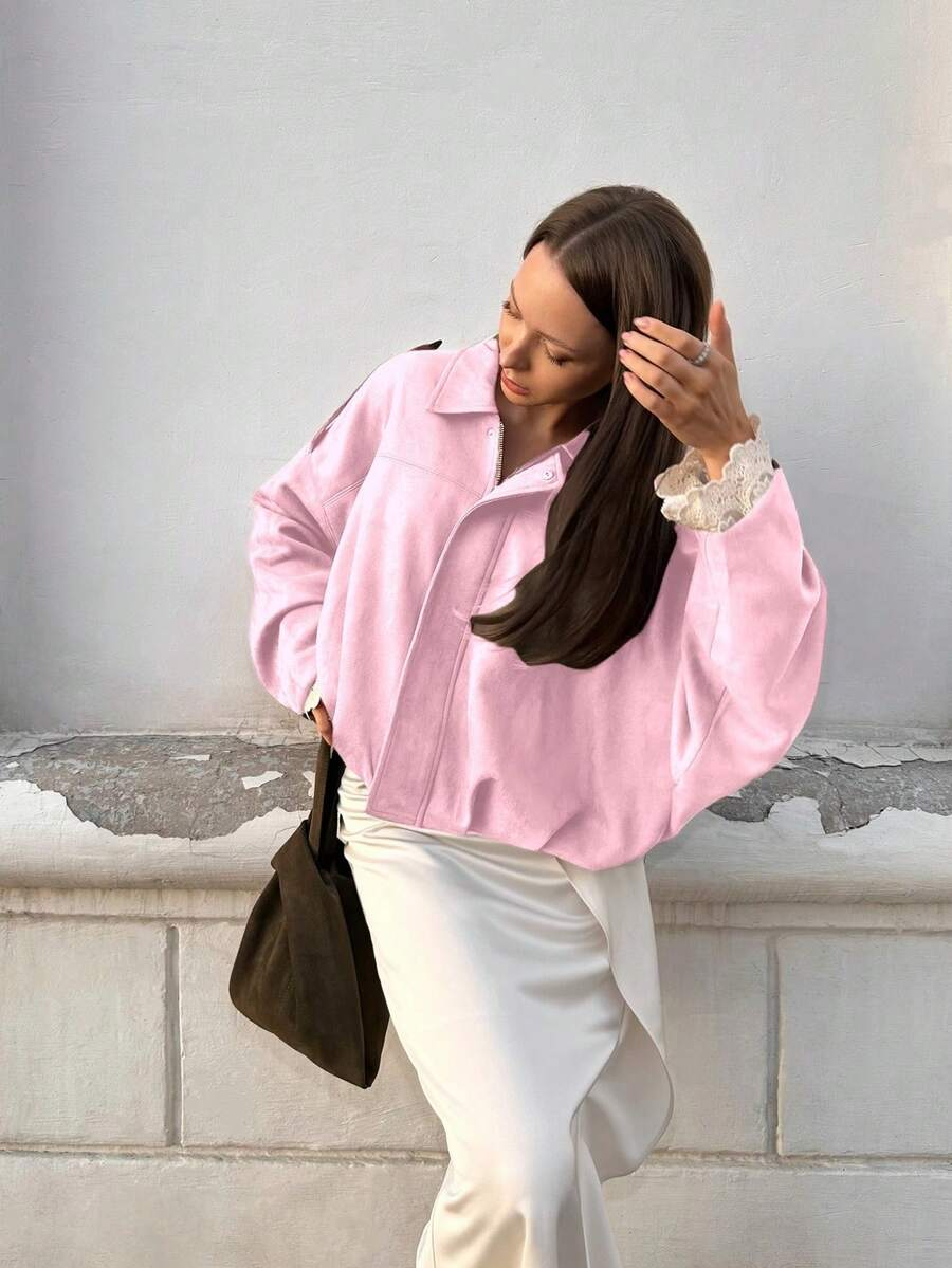 Isabella | Giacca in pelle scamosciata vintage