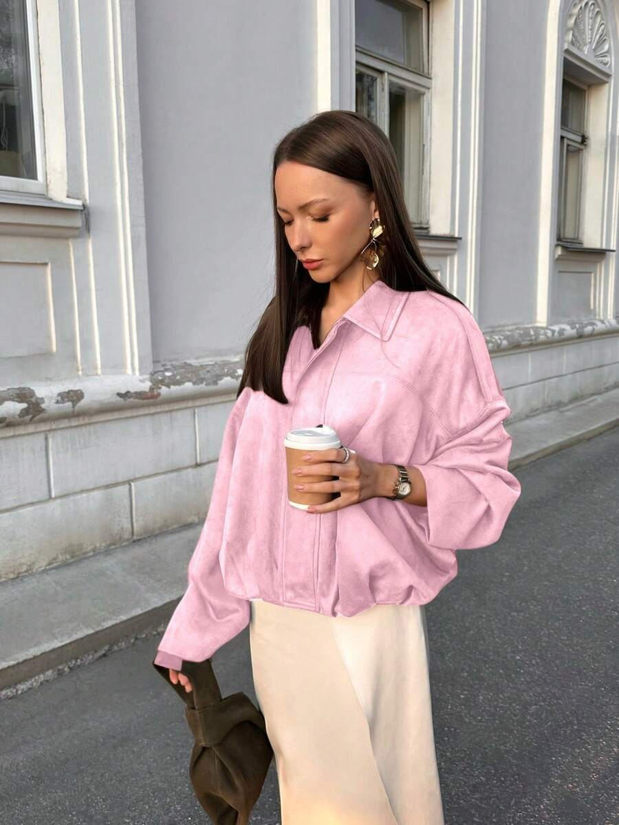 Isabella | Giacca in pelle scamosciata vintage