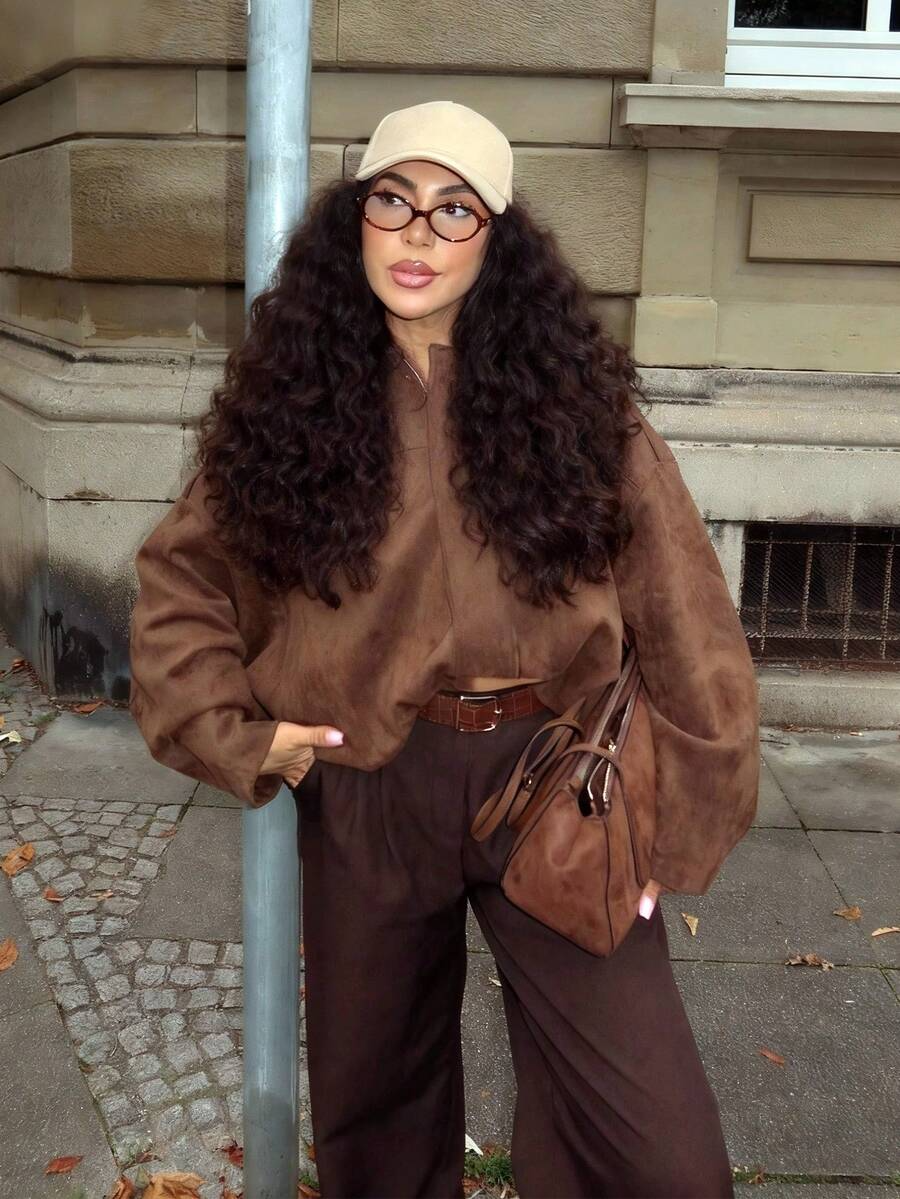 Isabella | Giacca in pelle scamosciata vintage