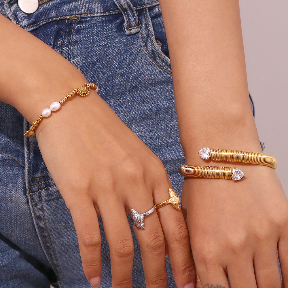 Bracciale a cuore strutturato