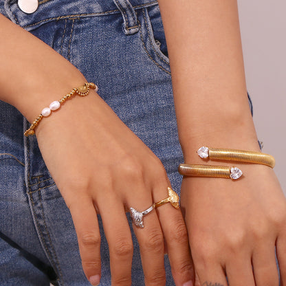 Bracciale a cuore strutturato