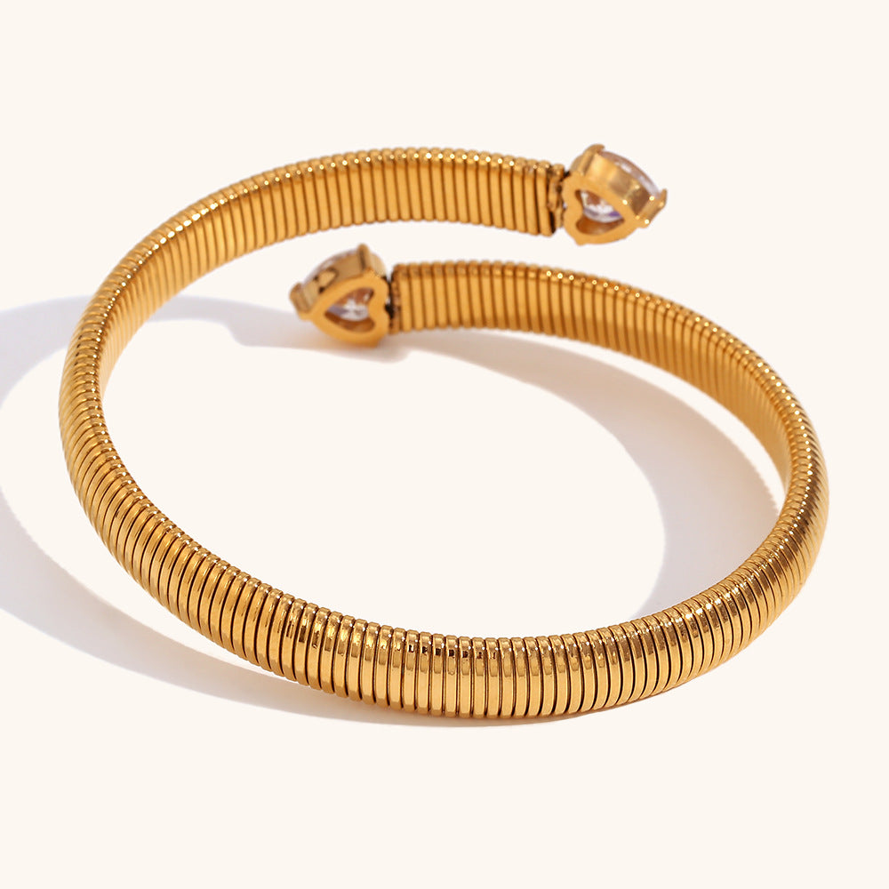 Bracciale a cuore strutturato