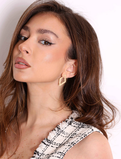 Zavina | Orecchini a bottone geometrici