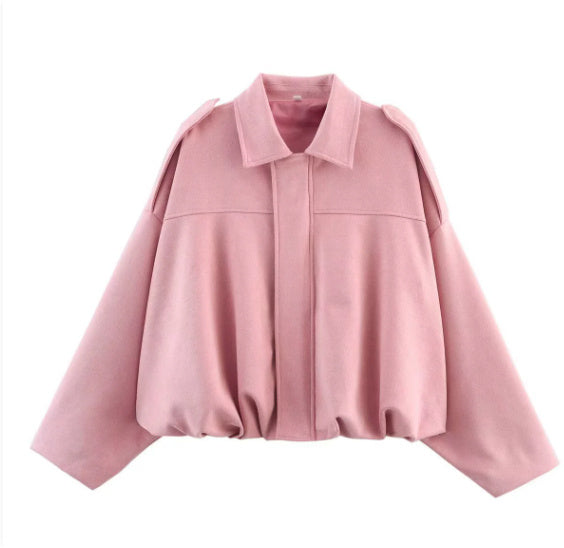 Isabella | Giacca in pelle scamosciata vintage